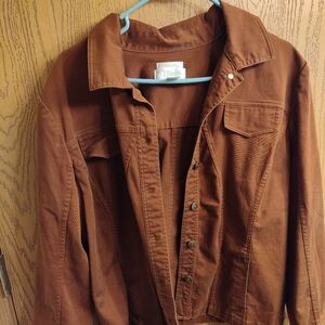 Christopher & Banks Brown Jean Jacket